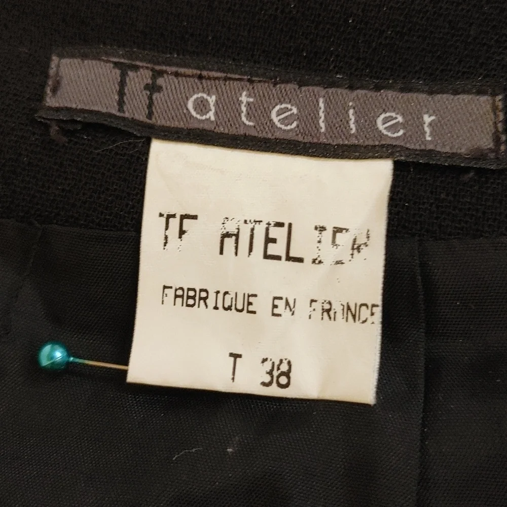 Short Black A-Line Skirt French Designer